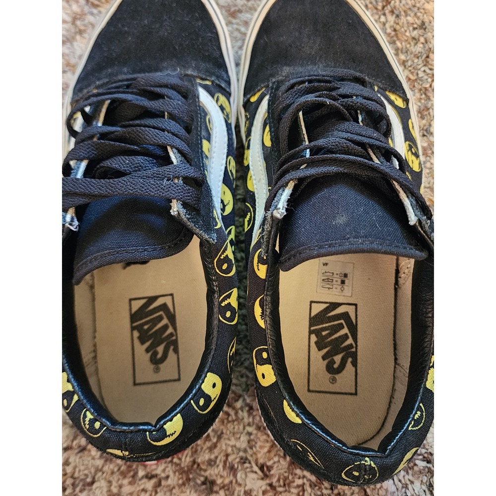 Vans Old Skool Daze Later Yin Yang Smiley Face Black Yellow Mens 9 Womens 10.5 - Picture 3 of 9